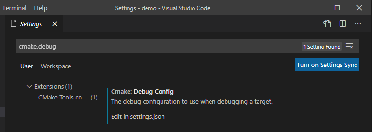 CMake_DebugConfig